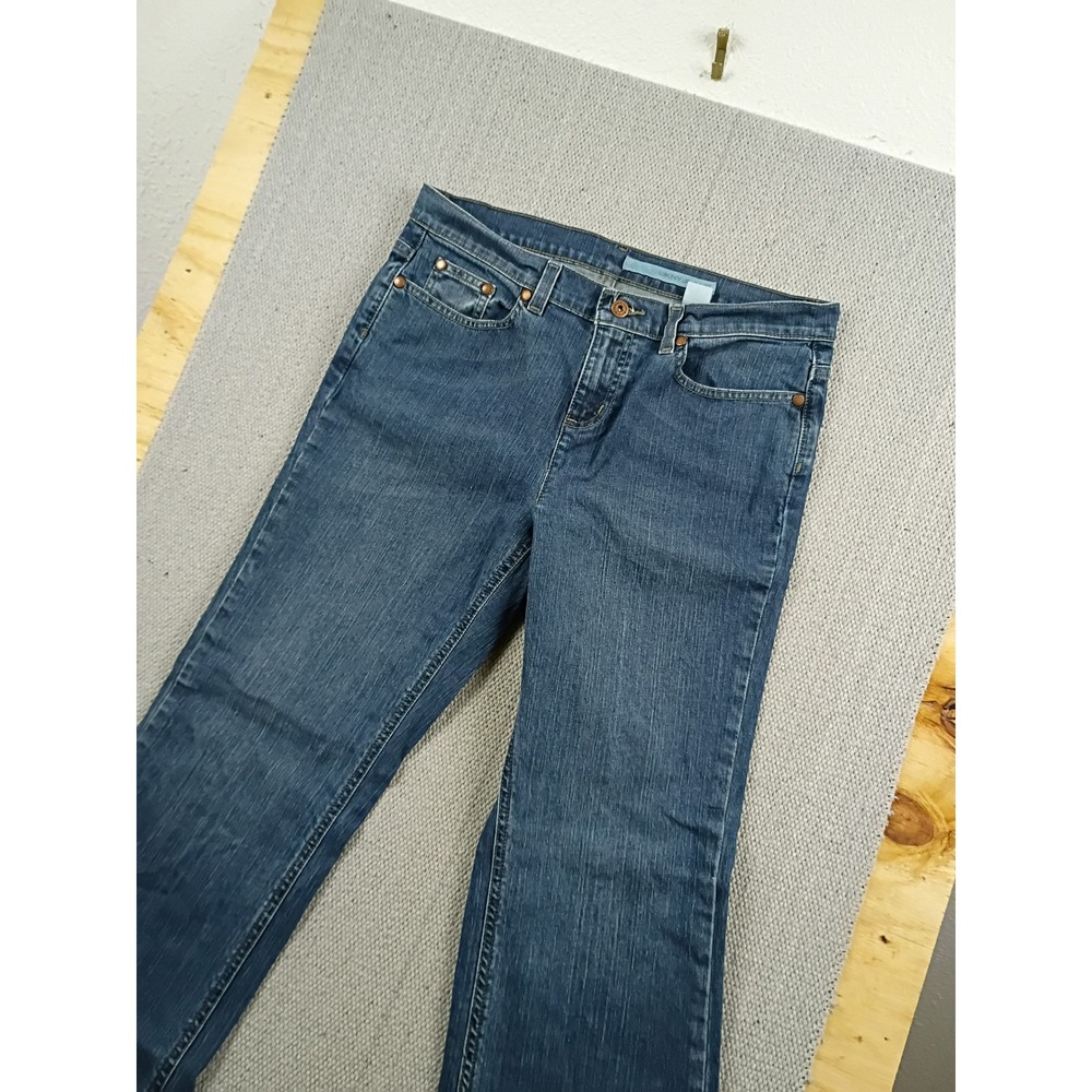 DKNY Jeans Bootcut Womens 12 33X31 Blue Y2K Denim Mid Rise Streetwear Relaxed - Picture 3 of 11
